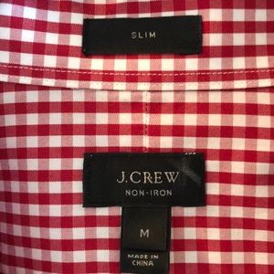 J Crew gingham checked non-iron shirt